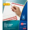 Dividers|Avery Index Maker Paper Dividers with Print & Apply Label Sheets, 8 Tabs, White, 25 Sets/Pack (11447)
