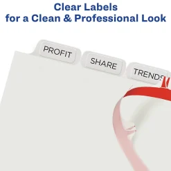 Dividers|Avery Index Maker Paper Dividers with Print & Apply Label Sheets, 8 Tabs, White, 25 Sets/Pack (11447)