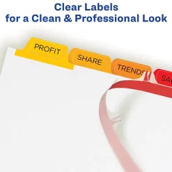 Dividers|Avery Index Maker Paper Dividers with Print & Apply Label Sheets, 8 Tabs, Multicolor (11407)
