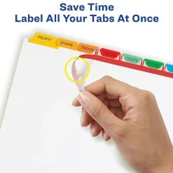 Dividers|Avery Index Maker Paper Dividers with Print & Apply Label Sheets, 8 Tabs, Multicolor (11407)