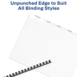 Dividers|Avery Index Maker Paper Dividers with Print & Apply Label Sheets, 5 Tabs, White, 5 Sets/Pack (11431)