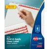 Dividers|Avery Index Maker Plastic Dividers with Print & Apply Label Sheets, 8 Tabs, Frosted White (11450)