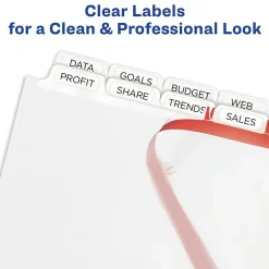 Dividers|Avery Index Maker Print & Apply Dividers, 16-Tab, White, Set (13150)