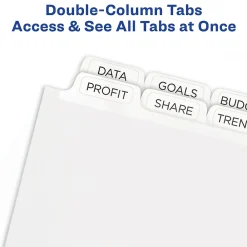 Dividers|Avery Index Maker Print & Apply Dividers, 16-Tab, White, Set (13150)