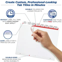 Dividers|Avery Index Maker Print & Apply Dividers, 24-Tab, White, Set (13151)