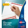 Dividers|Avery Index Maker Print & Apply Label Paper Dividers for Copiers, 8 Tabs, White, 5 Sets/Pack (11422)