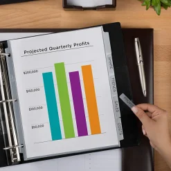 Dividers|Avery Index Maker Sheet Protector Dividers with Print & Apply Label Sheets, 8 Tabs, Clear (75501)