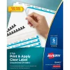 Dividers|Avery Index Maker Unpunched Paper Dividers with Print & Apply Label Sheets, 5 Tabs, White, 25 Sets/Pack (11443)