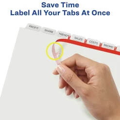 Dividers|Avery Index Maker Unpunched Paper Dividers with Print & Apply Label Sheets, 8 Tabs, White, 25 Sets/Pack (11444)