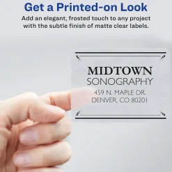 Online Avery Inkjet Full Sheet Labels, 8 1/2" x 11", Clear, 10 Labels/Pack (18665)