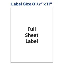 Online Avery Inkjet Full Sheet Labels, 8 1/2