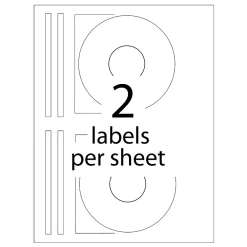Labels|Avery Inkjet Media Labels, White Matte, 40 Disc and 80 Spine Labels/Pack (8692)
