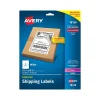 Clearance Avery Internet Laser/Inkjet Shipping Labels, 8.5" x 5.5", White, 20 Labels/Pack (18126)