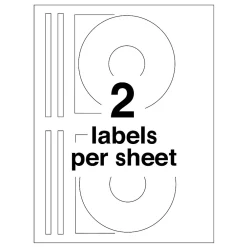 Labels|Avery Laser Media Labels, White Matte, 30 Disc and 60 Spine Labels/Pack (6692)