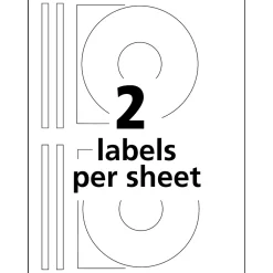 Labels|Avery Laser Media Labels, White Matte, 100 Disc and 200 Spine Labels/Pack (5698)