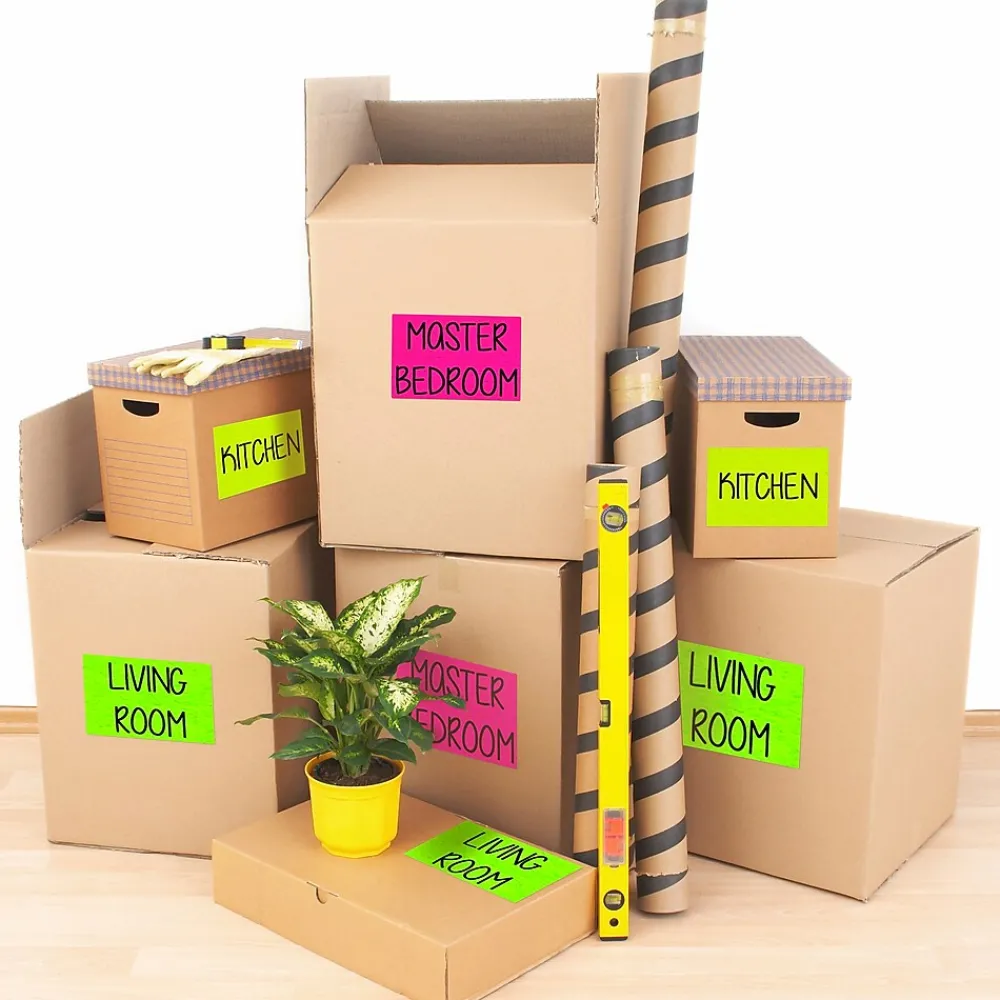 New Avery Laser Shipping Labels, 5-1/2" x 8-1/2", Neon Green, 200 Labels/Box (5952)