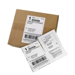 Sale Avery Laser/Inkjet Shipping Labels with Paper Receipts, 5-1/16" x 7-5/8", White, 100 Labels/Box (27900)