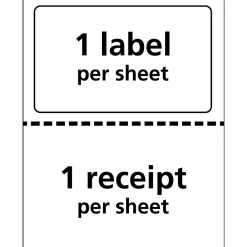 Sale Avery Laser/Inkjet Shipping Labels with Paper Receipts, 5-1/16