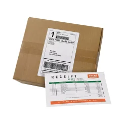 Sale Avery Laser/Inkjet Shipping Labels with Paper Receipts, 5-1/16