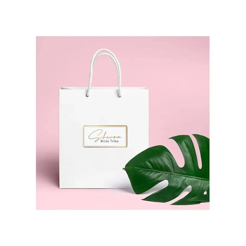 Online Avery Laser/Inkjet Shipping Labels, 2" x 4", White with Metallic Gold Borders, 100 Labels/Pack (6541)