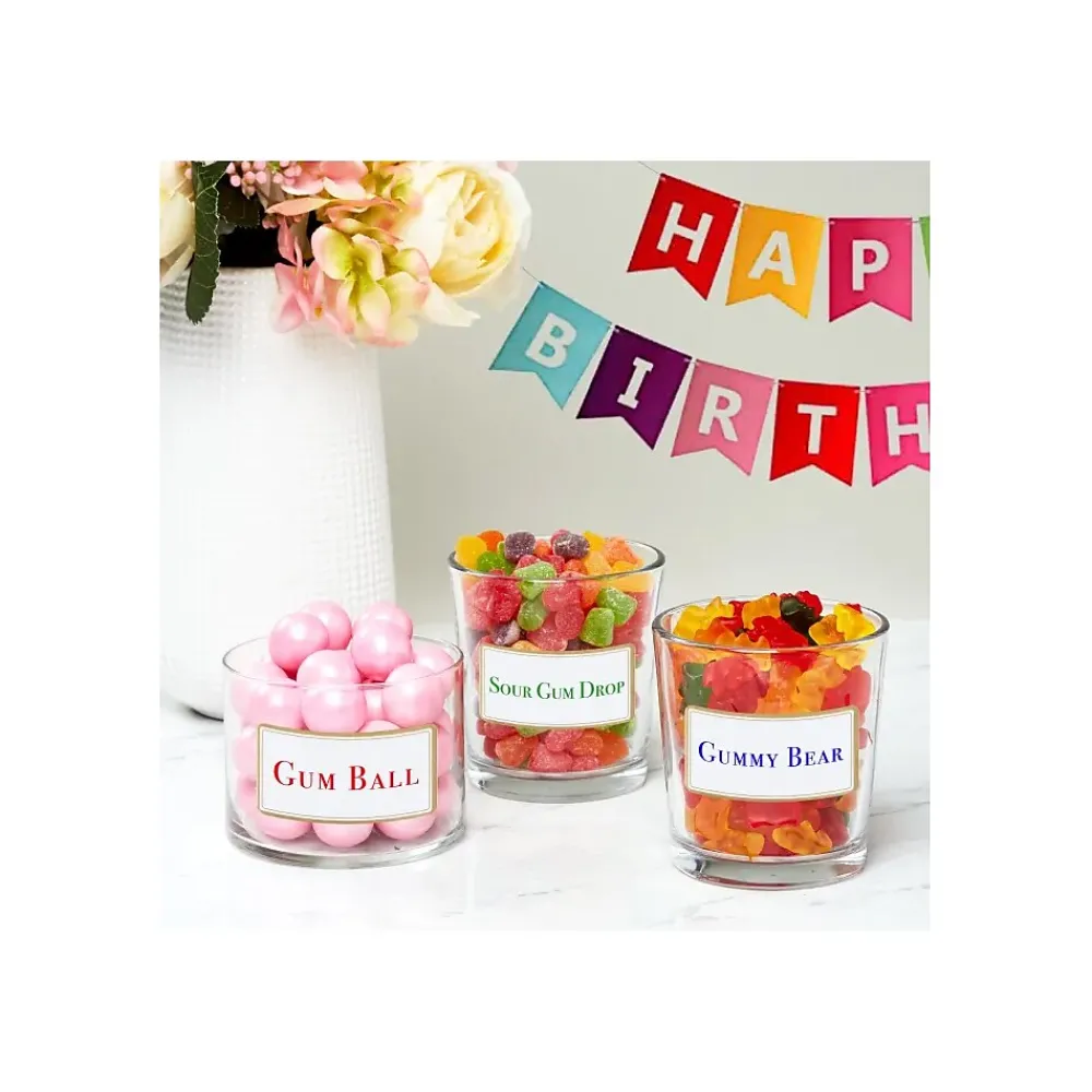 Online Avery Laser/Inkjet Shipping Labels, 2" x 4", White with Metallic Gold Borders, 100 Labels/Pack (6541)