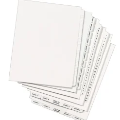 Dividers|Avery Legal Blank Paper Dividers, White Unlaminated Tabs, Letter Size, 25/Pack (11949)