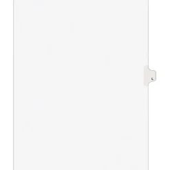 Dividers|Avery Legal Pre-Printed Paper Dividers, Side Tab L, White, Style, Letter Size, 25/Pack (01412)