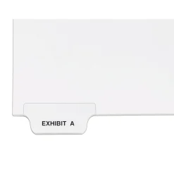 Dividers|Avery Legal Pre-Printed Paper Dividers, Bottom Tab EXHIBIT A, White, Style, Letter Size, 25/Pack (11940)