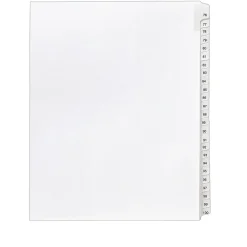 Dividers|Avery Legal Pre-Printed Paper Divider Collated Set, 76-100 Tabs, White, Allstate Style, Letter Size (01704)