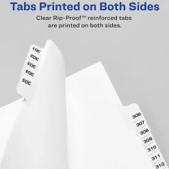 Dividers|Avery Legal Pre-Printed Paper Dividers, Side Tab #11, White, Style, Letter Size, 25/Pack (11921)