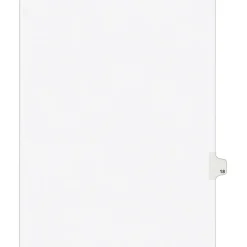 Dividers|Avery Legal Pre-Printed Paper Dividers, Side Tab #18, White, Style, Letter Size, 25/Pack (01018)