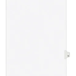 Dividers|Avery Legal Pre-Printed Paper Dividers, Side Tab #19, White, Style, Letter Size, 25/Pack (01019)