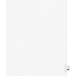 Dividers|Avery Legal Pre-Printed Paper Dividers, Side Tab #24, White, Style, Letter Size, 25/Pack (01024)