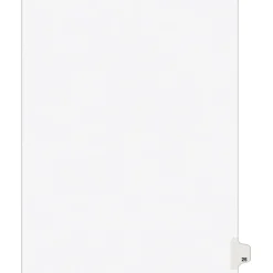 Dividers|Avery Legal Pre-Printed Paper Dividers, Side Tab #25, White, Style, Letter Size, 25/Pack (01025)