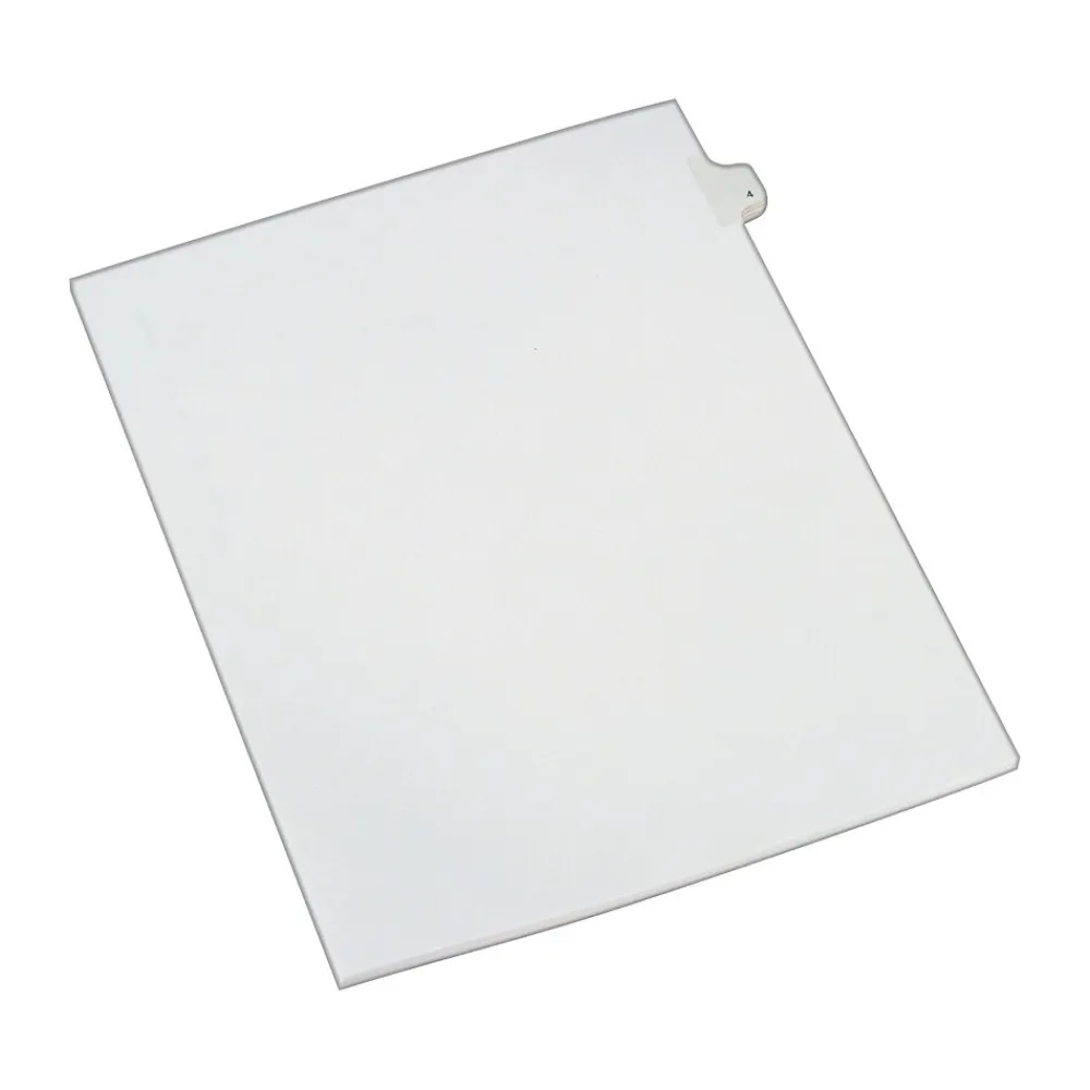 Dividers|Avery Legal Pre-Printed Paper Dividers, Side Tab #4, White, Allstate Style, Letter Size, 25/Pack (82202)
