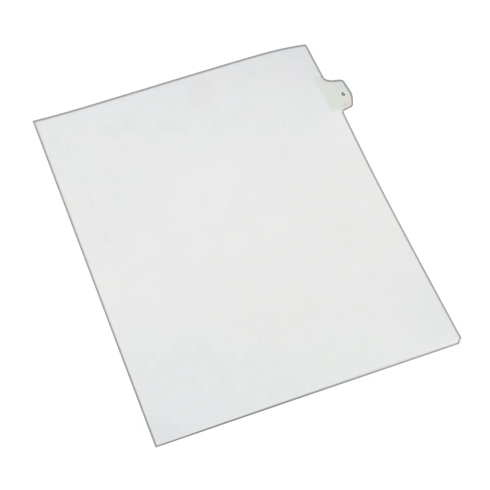 Dividers|Avery Legal Pre-Printed Paper Dividers, Side Tab #5, White, Allstate Style, Letter Size, 25/Pack (82203)
