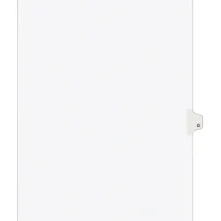 Dividers|Avery Legal Pre-Printed Paper Dividers, Side Tab O, White, Style, Letter Size, 25/Pack (01415)