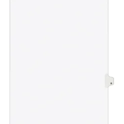 Dividers|Avery Legal Pre-Printed Paper Dividers, Side Tab R, White, Style, Letter Size, 25/Pack (01418)