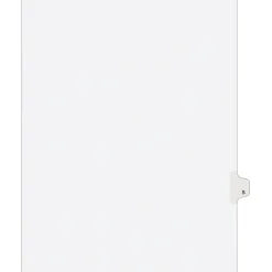 Dividers|Avery Legal Pre-Printed Paper Dividers, Side Tab S, White, Style, Letter Size, 25/Pack (01419)