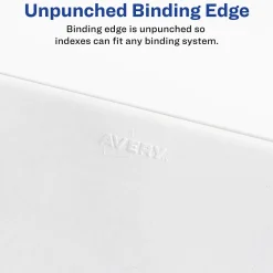 Dividers|Avery Legal Pre-Printed Paper Dividers, Side Tab #1, White, Style, Letter Size, 25/Pack (11911)