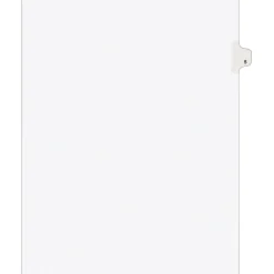 Dividers|Avery Legal Pre-Printed Paper Dividers, Side Tab #5, White, Style, Letter Size, 25/Pack (11915)