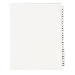 Dividers|Avery Legal Pre-Printed Paper Divider Collated Set, 26-50 Tabs, White, Style, Letter Size (01331)