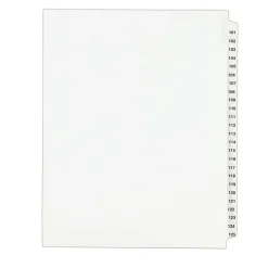 Dividers|Avery Legal Pre-Printed Paper Divider Collated Set, 101-125 Tabs, White, Style, Letter Size (01334)