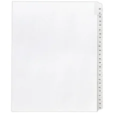 Dividers|Avery Legal Pre-Printed Paper Divider Collated Set, 26-50 Tabs, White, Allstate Style, Letter Size (01702)