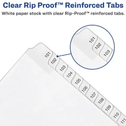 Dividers|Avery Legal Pre-Printed Paper Divider Collated Set, 26-50 Tabs, White, Allstate Style, Letter Size (01702)