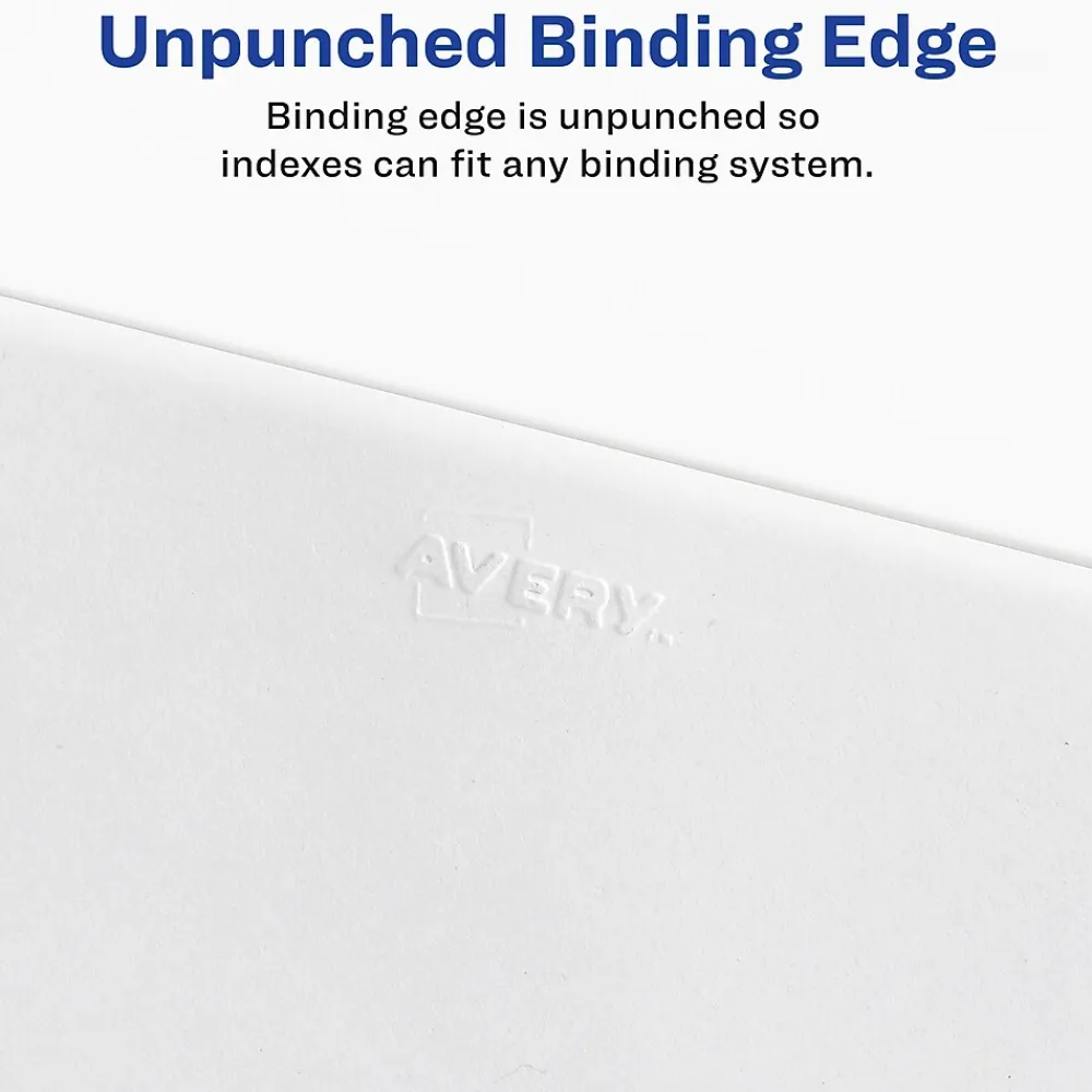 Dividers|Avery Legal Pre-Printed Paper Divider Collated Set, 26-50 Tabs, White, Allstate Style, Letter Size (01702)