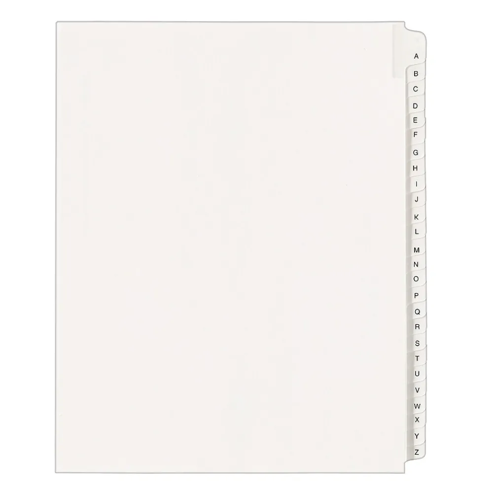 Dividers|Avery Legal Pre-Printed Paper Divider Collated Set, A-Z Tabs, White, Allstate Style, Letter Size (01700)
