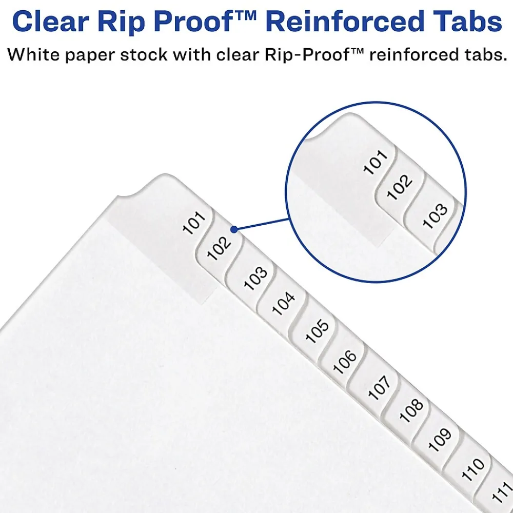 Dividers|Avery Legal Pre-Printed Paper Divider Collated Set, A-Z Tabs, White, Allstate Style, Letter Size (01700)