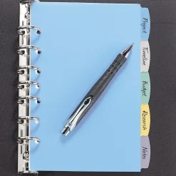 Dividers|Avery Mini Write & Erase Plastic Blank Dividers, 5-Tab, Assorted Colors, 5/Pack (16180)