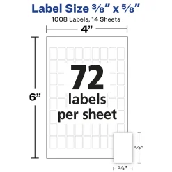 Labels|Avery Multipurpose Labels, 3/8